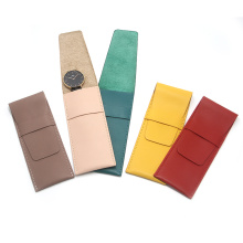 Custom Logo Waterproof Leather Watch Pouch for Travel