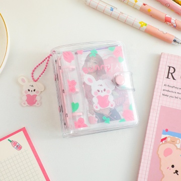3-Ring Transparent Mini Photo Album with 40 Pockets for Kpop Photocards