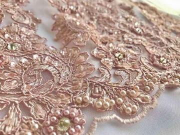 high-grade embroidery diamond sequin pearl fabric