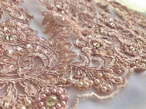 high-grade embroidery diamond sequin pearl fabric
