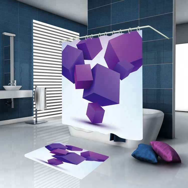 water proof sublimation custom shower curtain amazon