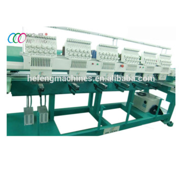 6 Heads Computerized Cap / T-shirt Embroidery Machine , 12 Needles