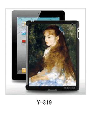 Arte foto Ipad2/3/4 3d caso, pc caso rivestito in gomma, foto 3d, più colori disponibili