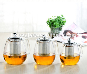 Promotional Tea Drinking Commercial Glass Teapot with Infuser with Different Size