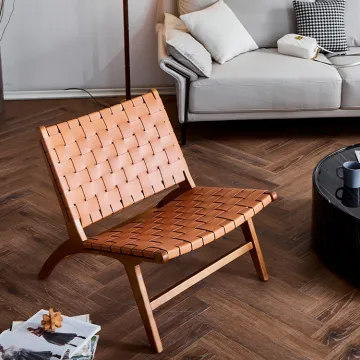 Nordic Design Leather Lounge Chair Cafe Sofa Chair