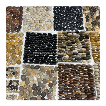 Wholesale Natural Polished Black Pebble Stone Mosaic Tiles for Flooring, Wall, Garden, and Home Decoration