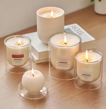 Groothandel luxe dubbele wandglas kaarsenpotten - hoogwaardige borosilicaat glazen containers voor kaarsen maken