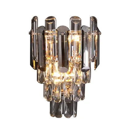 High Quality Amber E14 Villa Outdoor Decor Golden Wall Lamp
