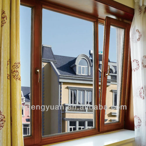 Solid Wood With Aluminum Cladding Window Open Inward Thickness 85mm