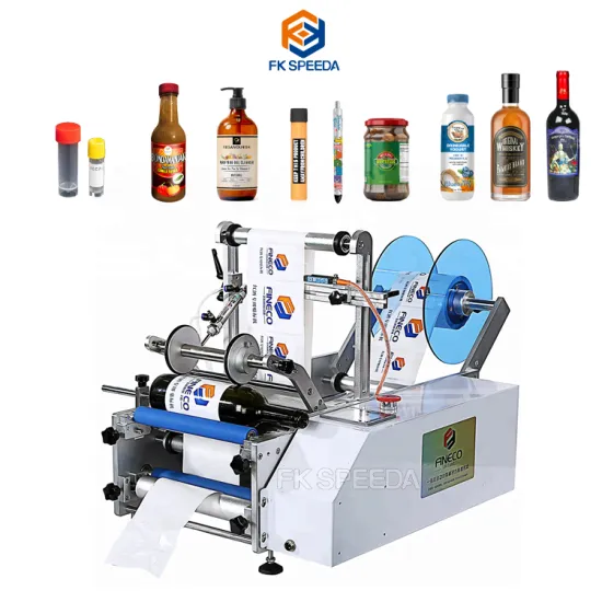 FK603 Semi-Automatic Label Applicator for Round and Conical Wine Bottles