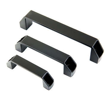 Black Plastic Square 4 Inch Grab Handle for Furniture and Cabinets