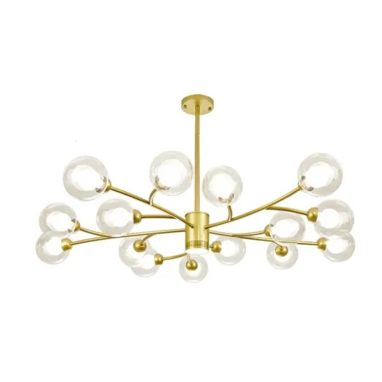 Modern LED Ceiling Chandelier Lighting for Bedroom - AC110V/220V Glass and Iron Design
