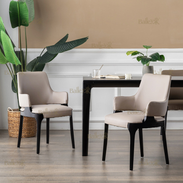 Nordic Minimalist Durable Wooden Armchair for Comfortable Dining
