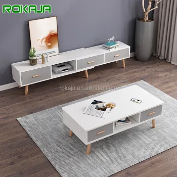 Simple Telescopic TV Cabinet: Durable Storage Solution for Small Living Rooms