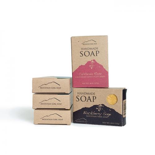 Handmade square paper soap packaging box