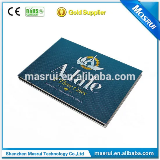 Special custom promotion 5 Inch tft screen brochure video gift card for tales of cities