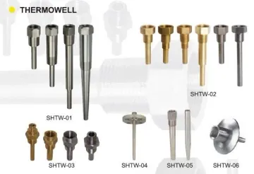 Brass Industrial Bimetal Thermometer Thermowell With 304 Stainless Steel