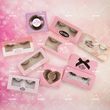 Custom Pink Heart-Shaped Valentine's Day Eyelash Packaging Boxes