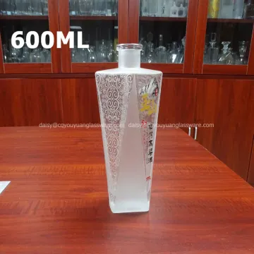 high grade vodka empty high flint glass bottle wine 600ml