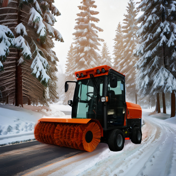 Electric Roller Brush Snow Blower with Large Capacity Cargo