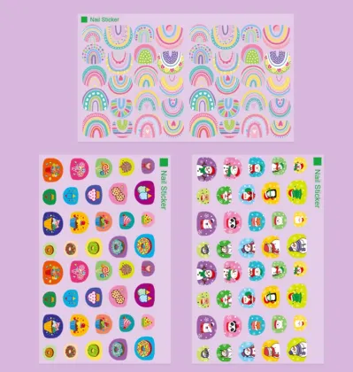 Kids Nail Art Stickers & Decals: Flower and Heart Shapes for Little Girls