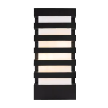 Black Wall Mount LED Light Fixture, Aluminium Die Casting, 800lm, Non-Dimmable, 3000K, for Building Corridor