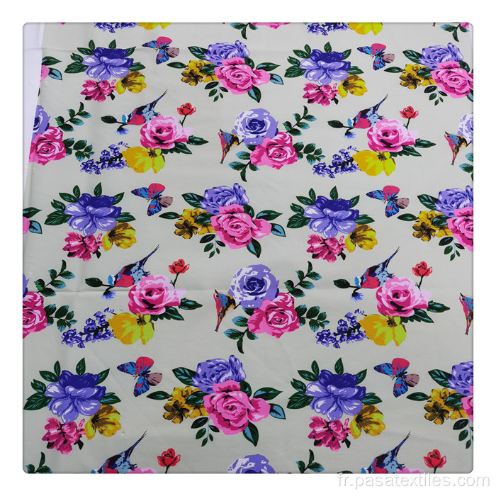 Nouveaux tissus imprimés extensibles à motif de fleurs
