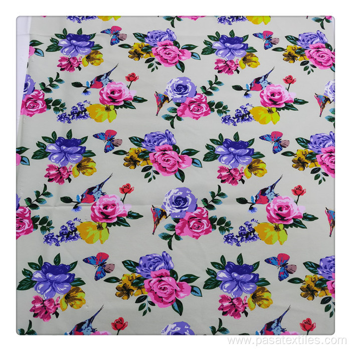 New design flower pattern stretch printed fabrics