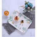 garden rectangular serving tray