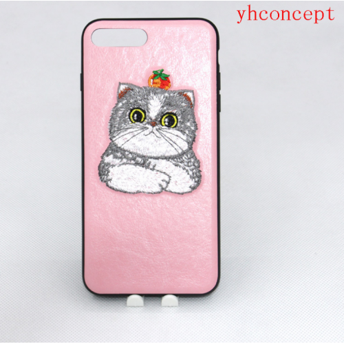 Embroidery patch Flower TPU Unbreak Cell Phone Cases