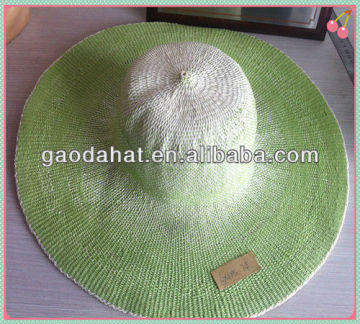 Green Mexican Wide Brim Straw Hat Bodies