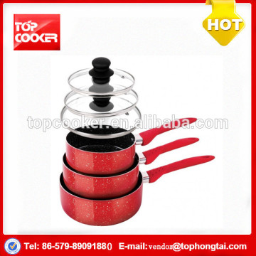 Cookware Factory Aluminium Marble Coated Belly Saucepan