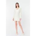 V-Neck Knit Slim-Fit Dress