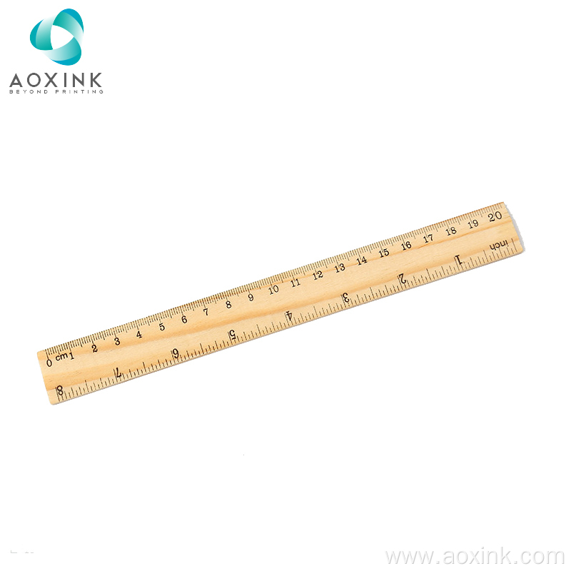 Wooden Ruler Custom Logo School Kids Straight Stationary