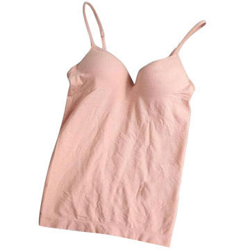 Ladies' Seamless Camisole, 94% Nylon/6% Spandex, in Various Designs and Colors, Comfortable Fit