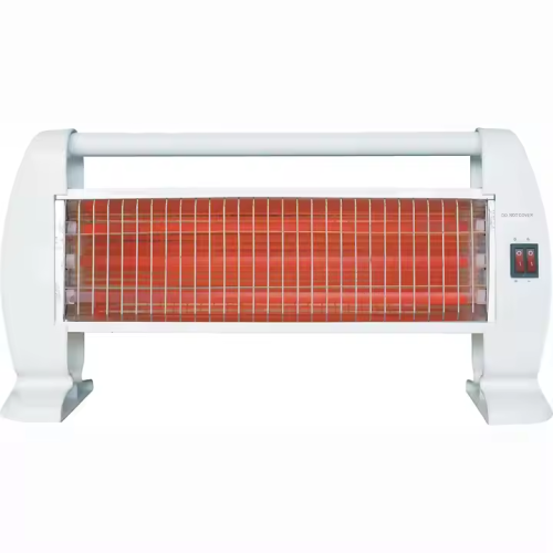 Calentador de cuarzo eléctrico blanco con protección de punta