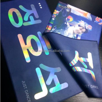 Holographic Kpop Towel: Custom Laser Printed Double Sided Slogan Banner