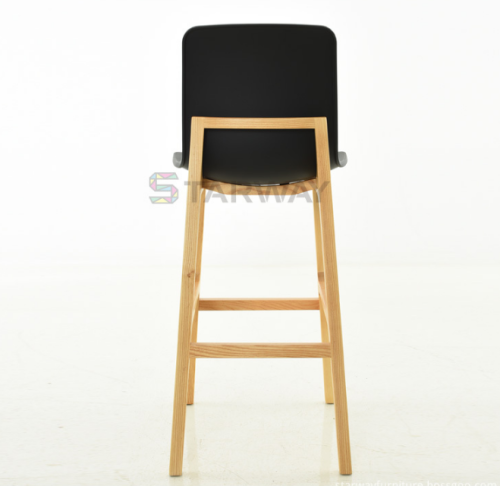 Modern Kitchen high stool wood plastic PP barstool