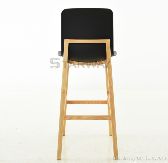 Tabouret élevé de cuisine moderne en plastique en bois pp tool