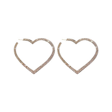 Big punk heart chain inspired hoop earrings gold plated errings ering women jewelry bulk ear ring for women 2021 woman jewelry