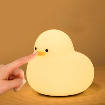 Hot menjual lampu silikon itik comel - cahaya malam yang boleh dicas semula USB untuk kanak -kanak yang boleh dicas semula untuk kanak -kanak