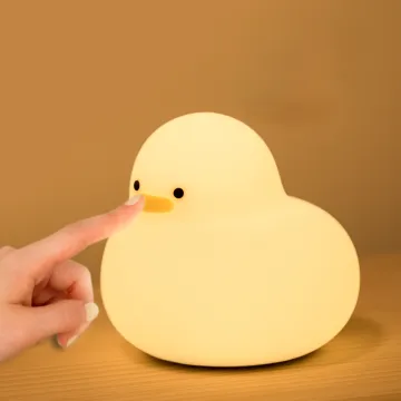 Hot Selling Cute Duck Silicone Lamp - Multi-Color USB Rechargeable Night Light for Kids