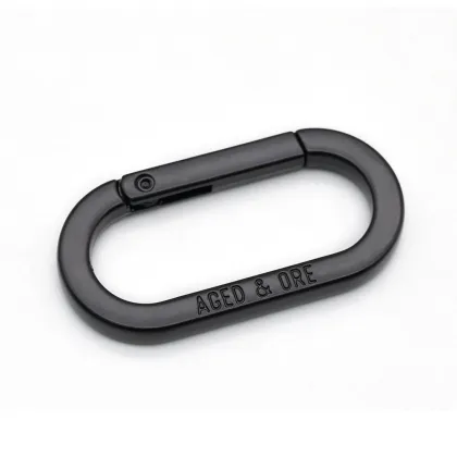 Black Runway Spring Coil Carabiner