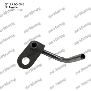 6D125 PC400-6 Oil Nozzle 6151-22-1810 - Komatsu Engine Parts