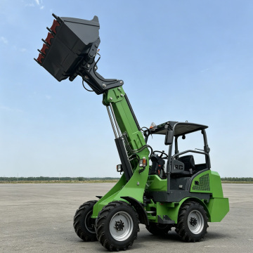 Green Electric Telescopic Wheel Loader For Farm Use
