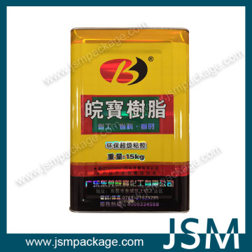 high quality rectangular metal tin can container for coating
