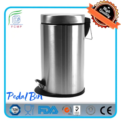 20 Liter Stainless Steel Oval Trash Can Bin