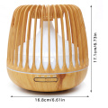 500ML Aroma Essential Oil Diffuser Ultrasonic Air Humidifier Wood Grain Color Changing LED Light Cool Mist Difusor Spray Home sd