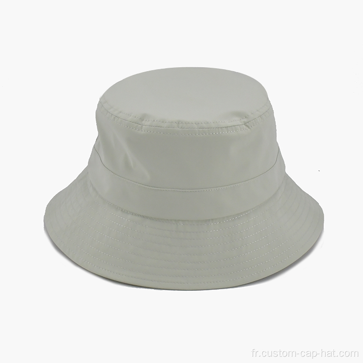 Casquette de pêcheur de crème solaire de couleur unie