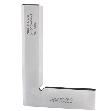 Roktools satynowy chromowany poszycie 90 fazowana krawędź precyzyjna kątownik kwadratowy